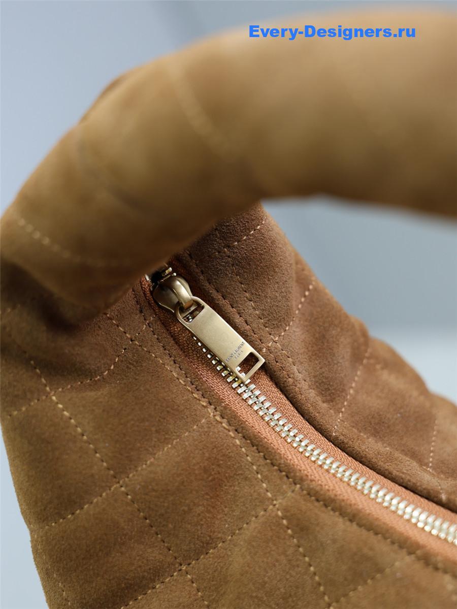 Sa1nt Lau*nt icarino hobo brown quilted suede bag