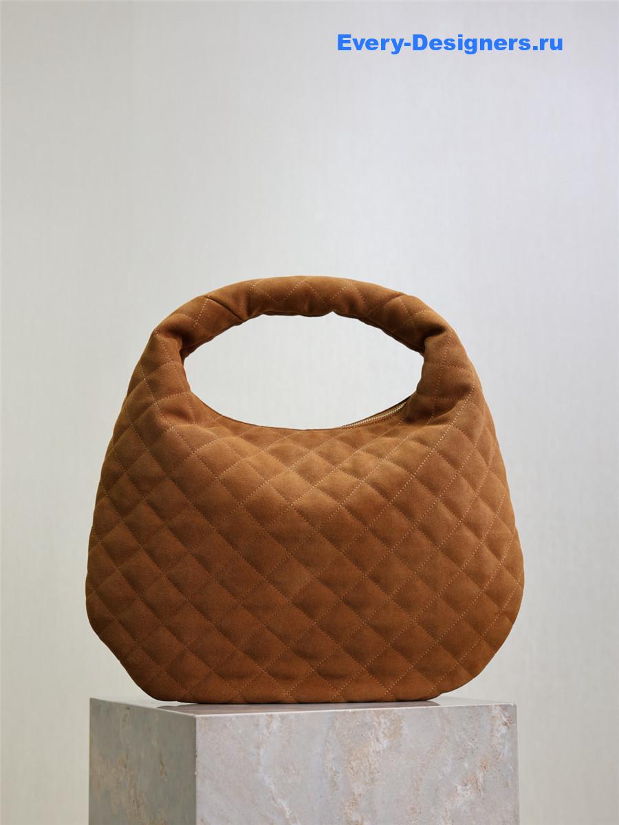 Sa1nt Lau*nt icarino hobo brown quilted suede bag