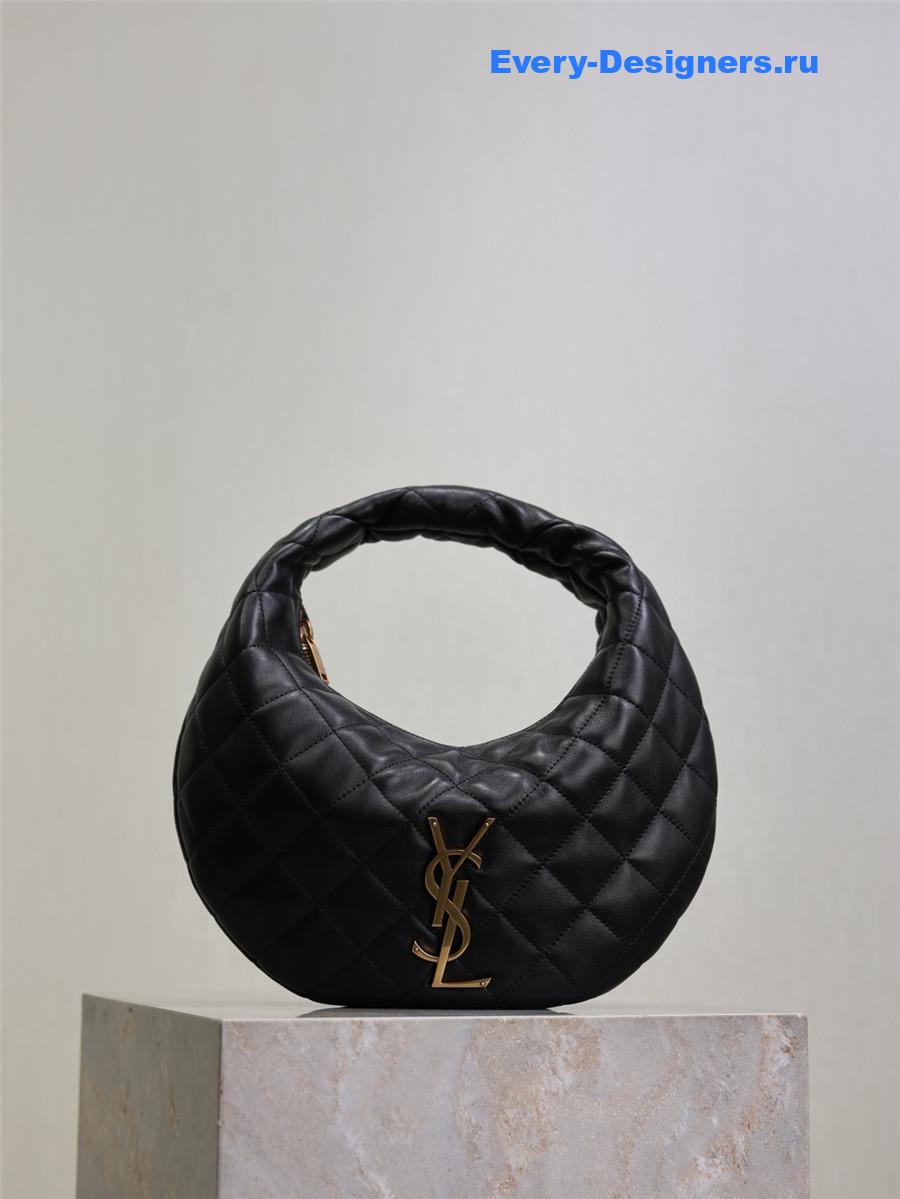 Sa1nt Lau*nt black lambskin icare baby hobo