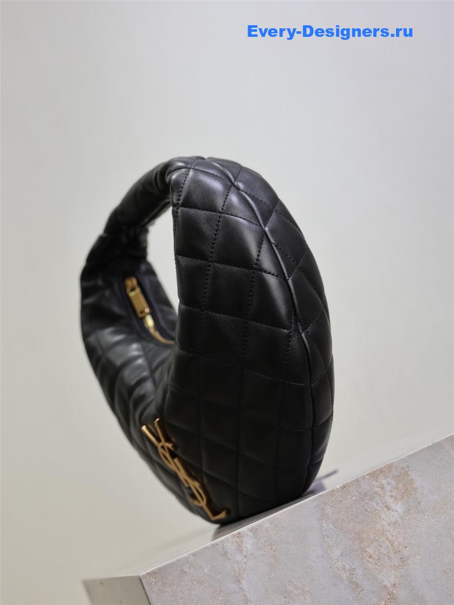 Sa1nt Lau*nt black lambskin icare baby hobo