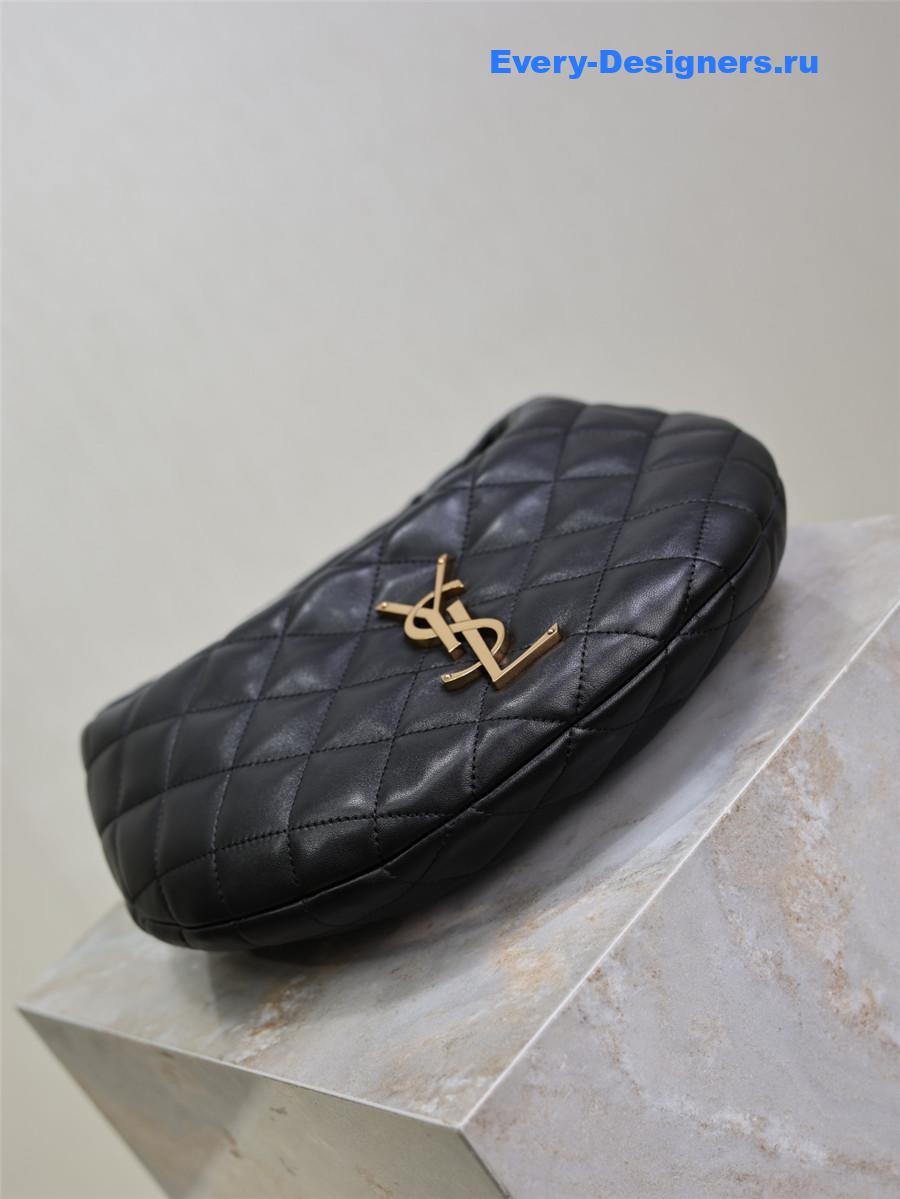 Sa1nt Lau*nt black lambskin icare baby hobo