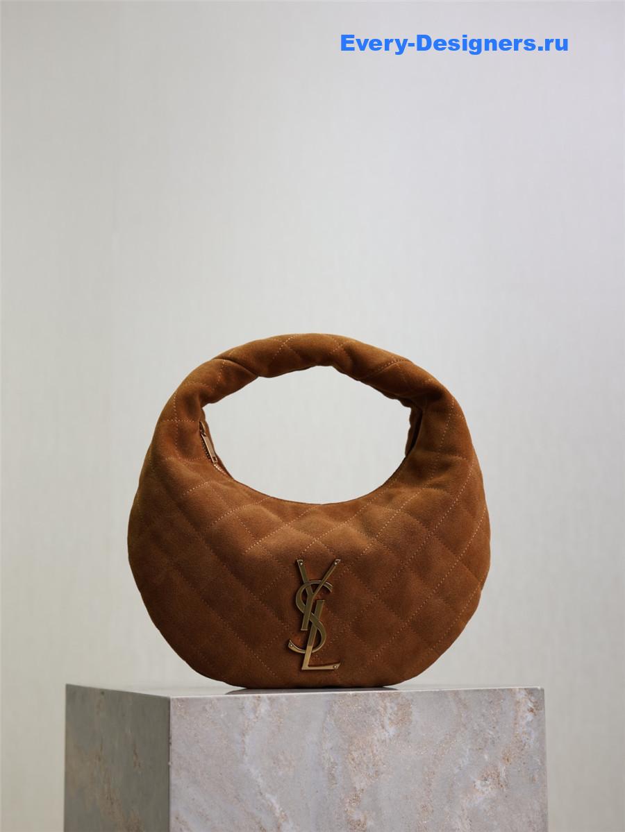 Sa1nt Lau*nt brown suede icare baby hobo