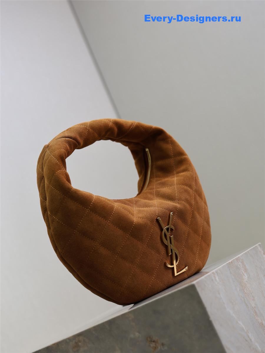 Sa1nt Lau*nt brown suede icare baby hobo