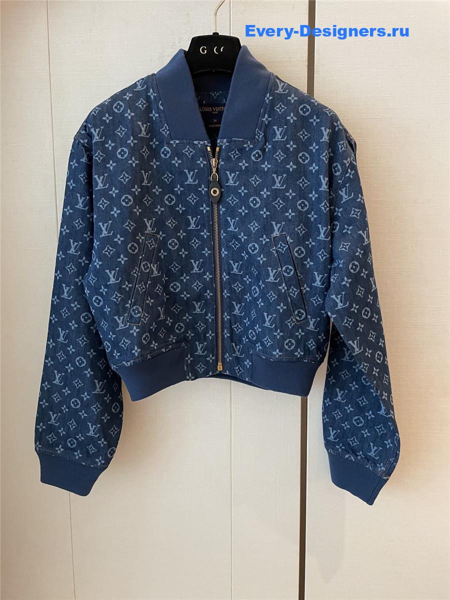 l0vis Vvtt0n cropped monogram denim jacket