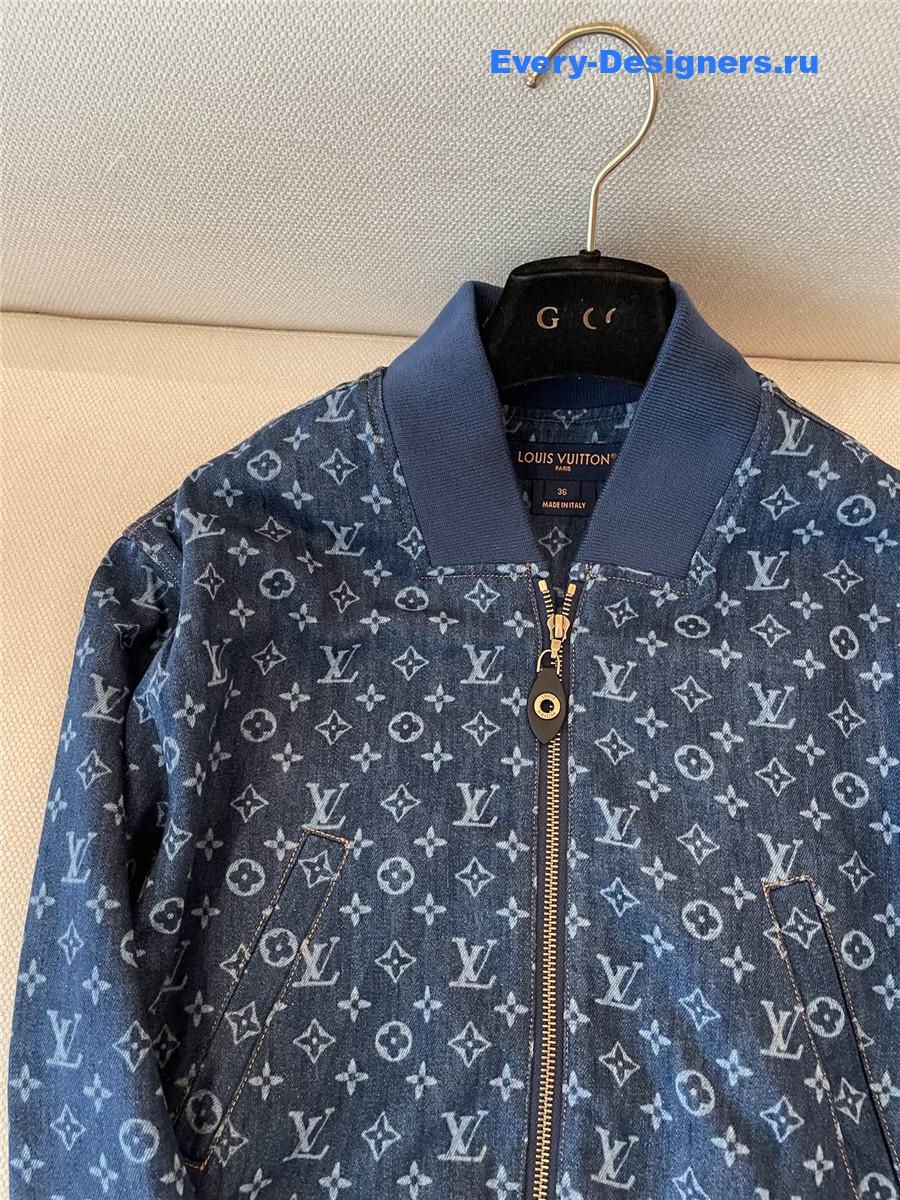 l0vis Vvtt0n cropped monogram denim jacket