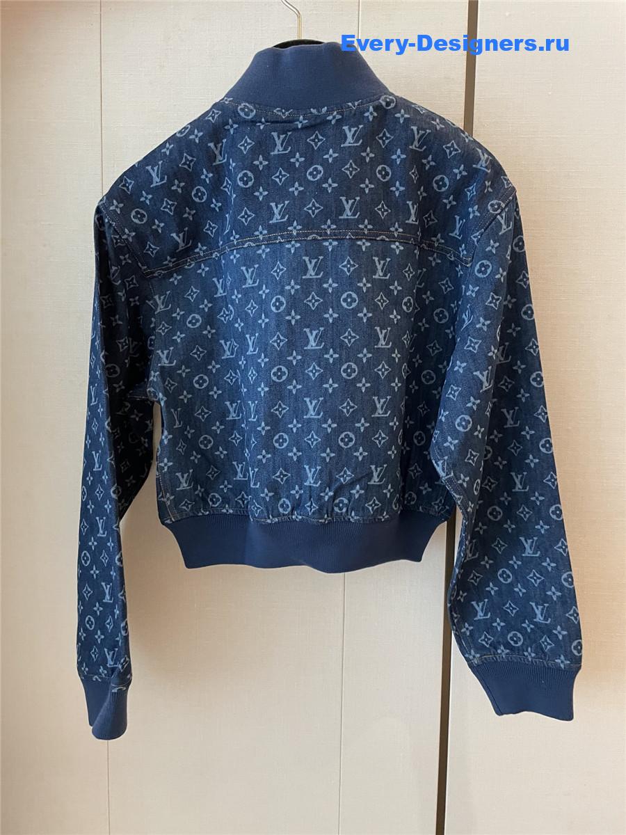 l0vis Vvtt0n cropped monogram denim jacket