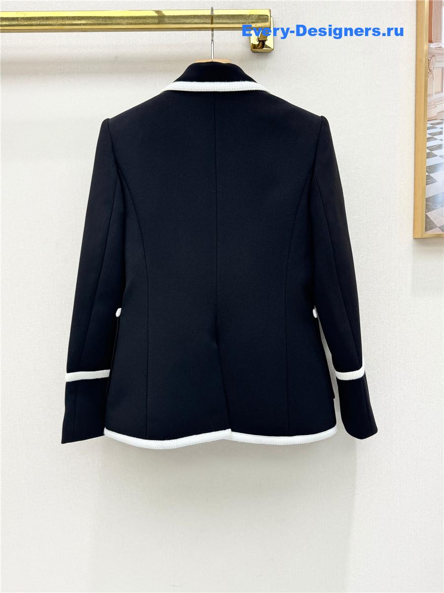 l0vis Vvtt0n tweed trim preppy blazer