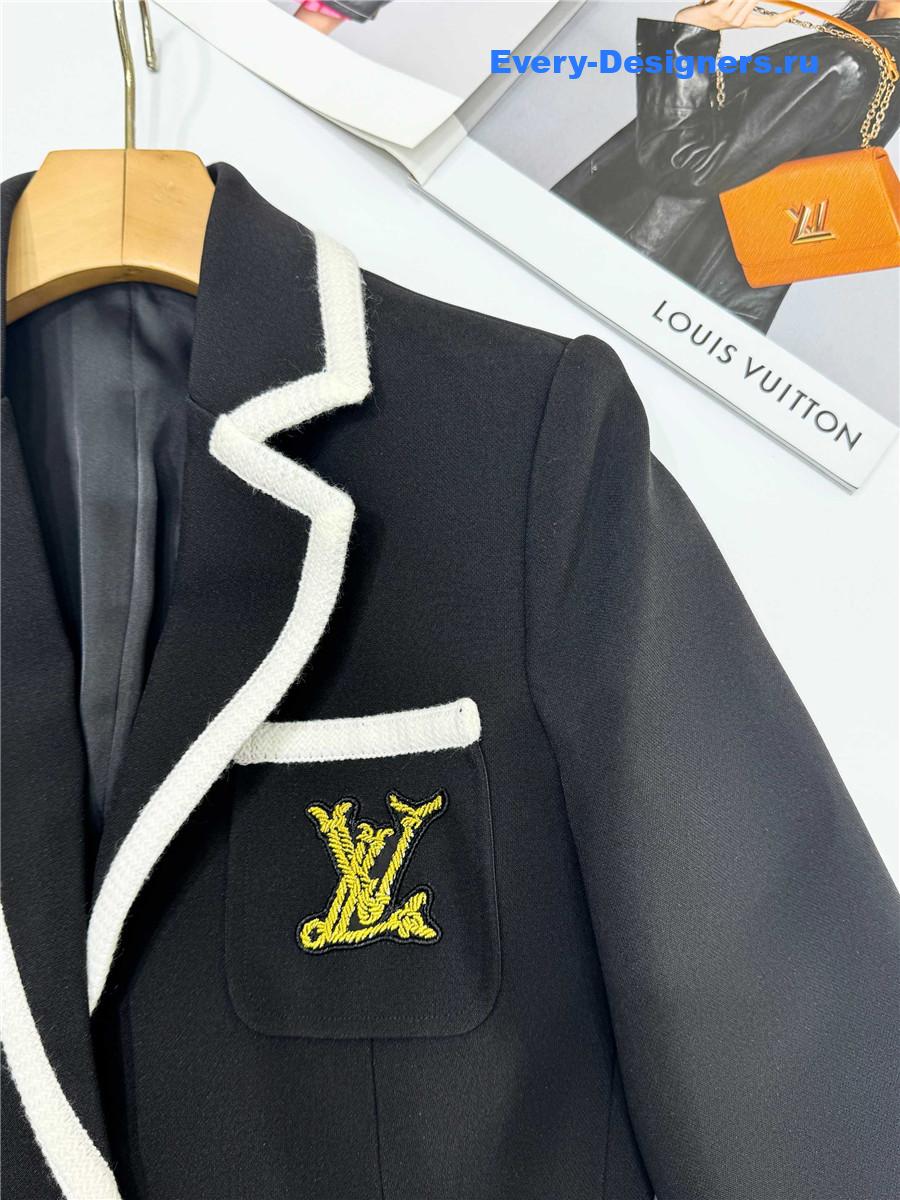 l0vis Vvtt0n tweed trim preppy blazer