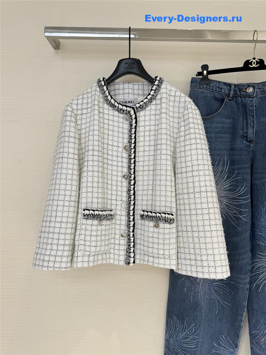 Ch**el ladies tweed jackets plaid coat