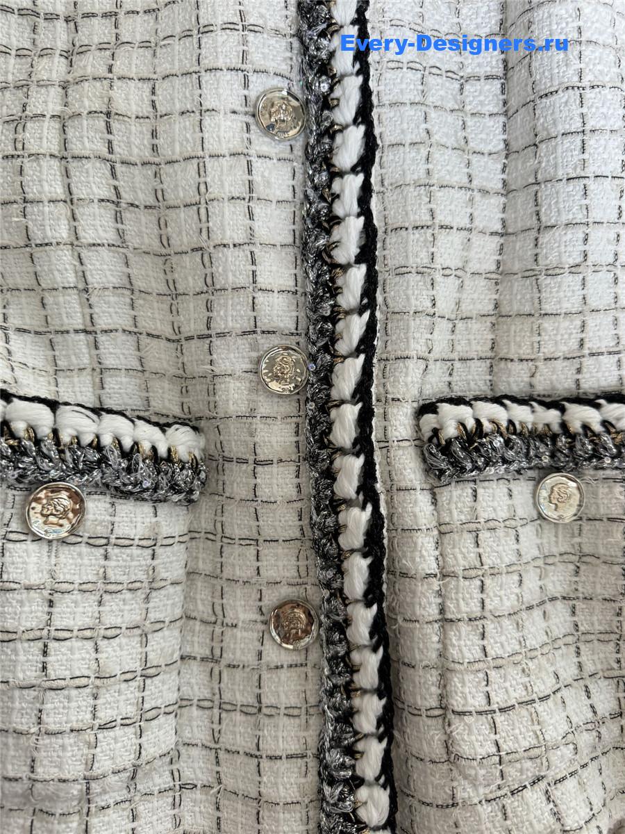 Ch**el ladies tweed jackets plaid coat