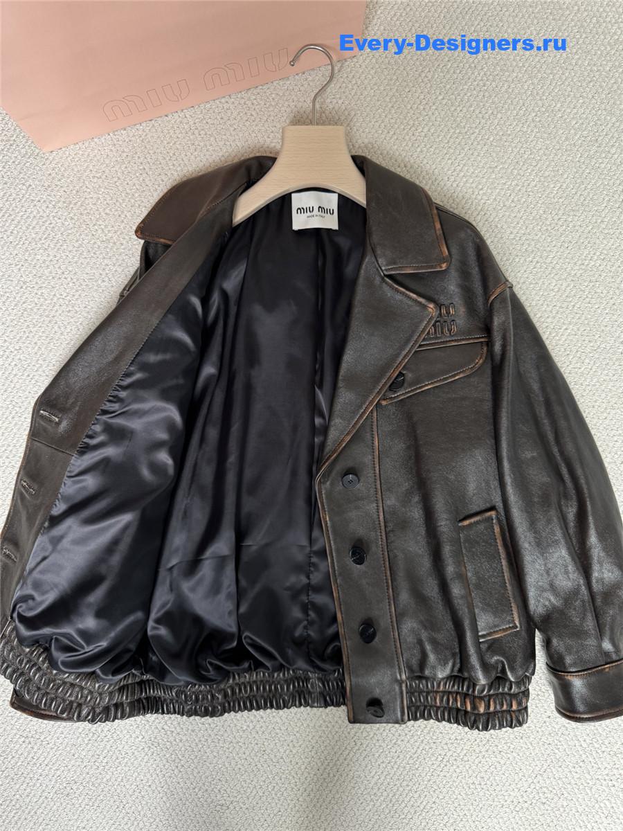 Miu Miu Nappa Leather Jacket