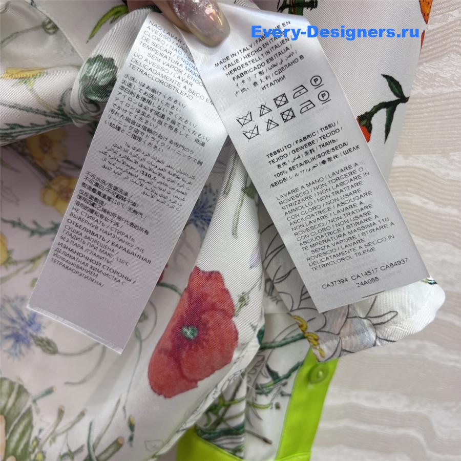 Gvc*1 white & multicolor printed silk shirt