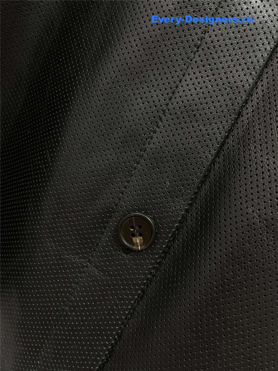 L0ew* black nappa lambskin shirt