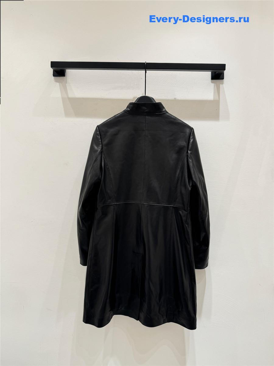Ch**el black lambskin coat