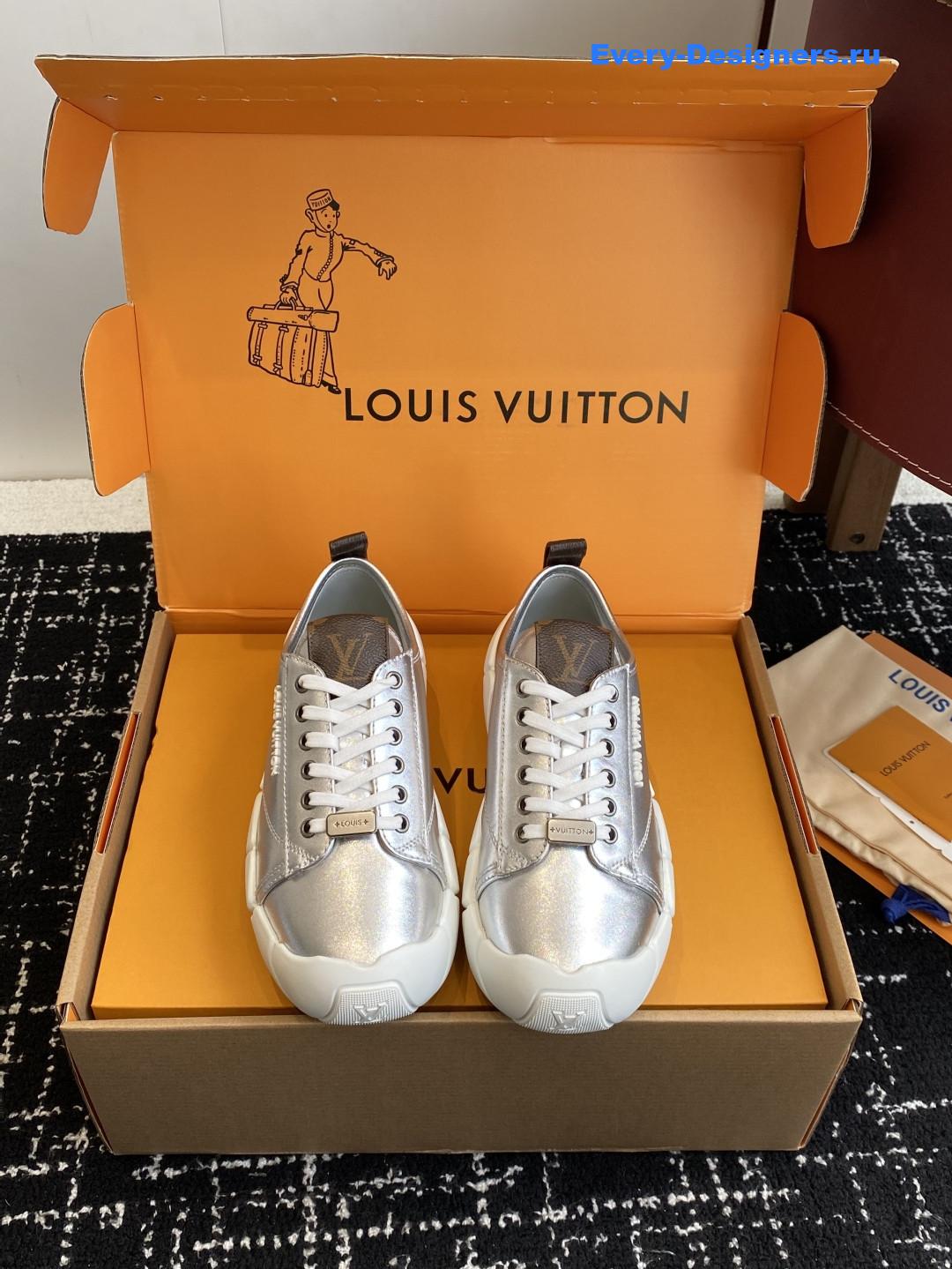 l0vis Vvtt0n silver lv bubble sneaker