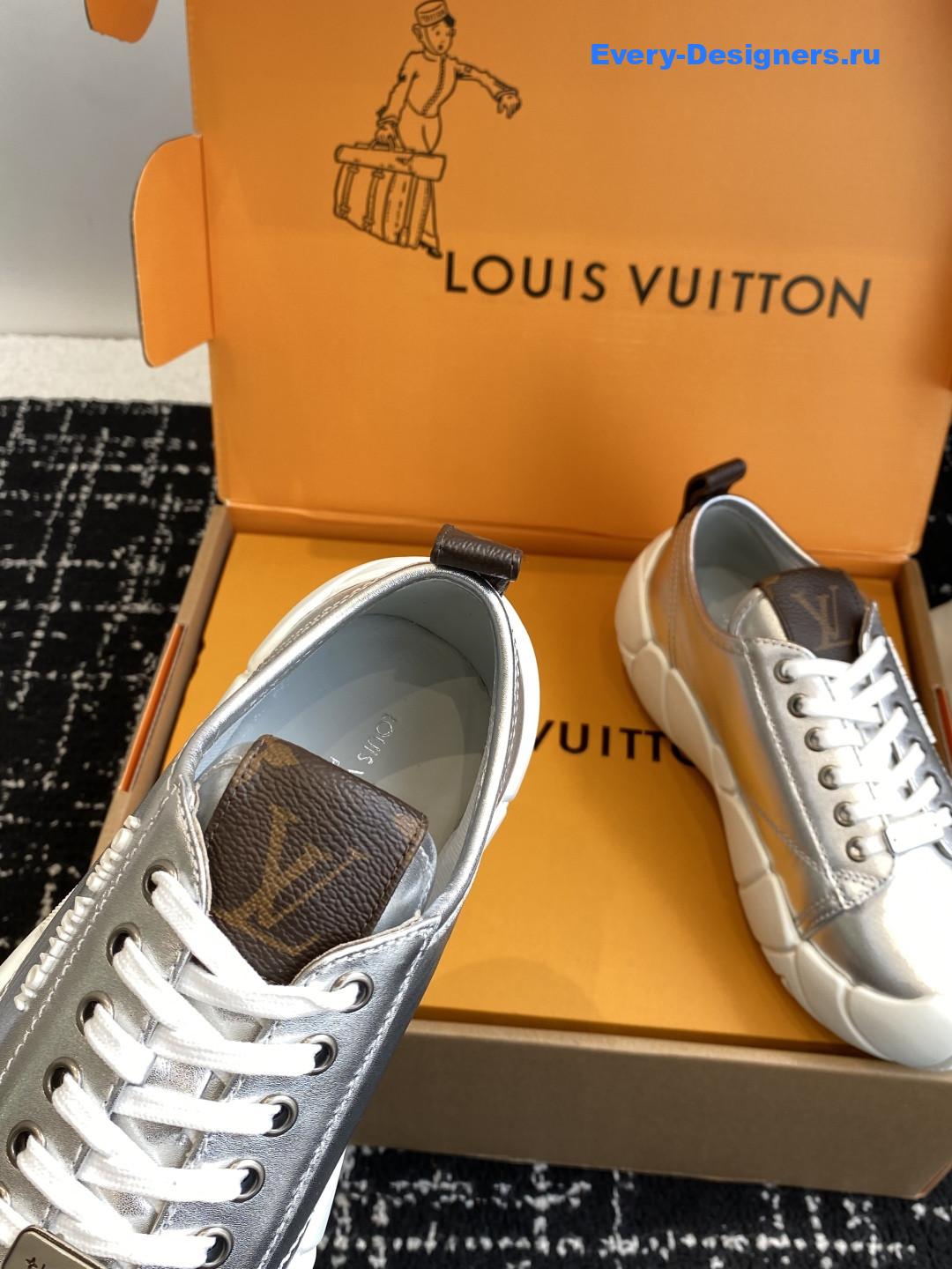l0vis Vvtt0n silver lv bubble sneaker