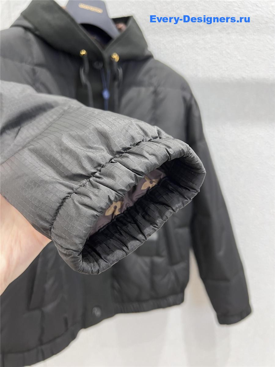 l0vis Vvtt0n black hooded quilted ripstop jacket
