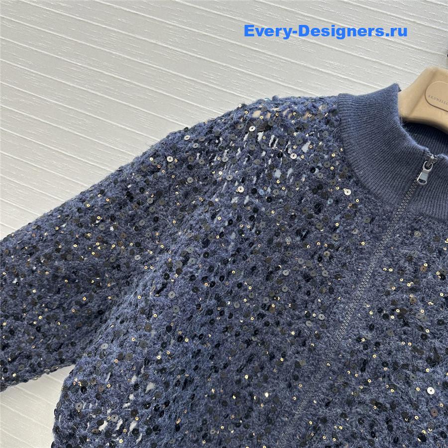 BC Dark Blue sequin-embellished Cardigan