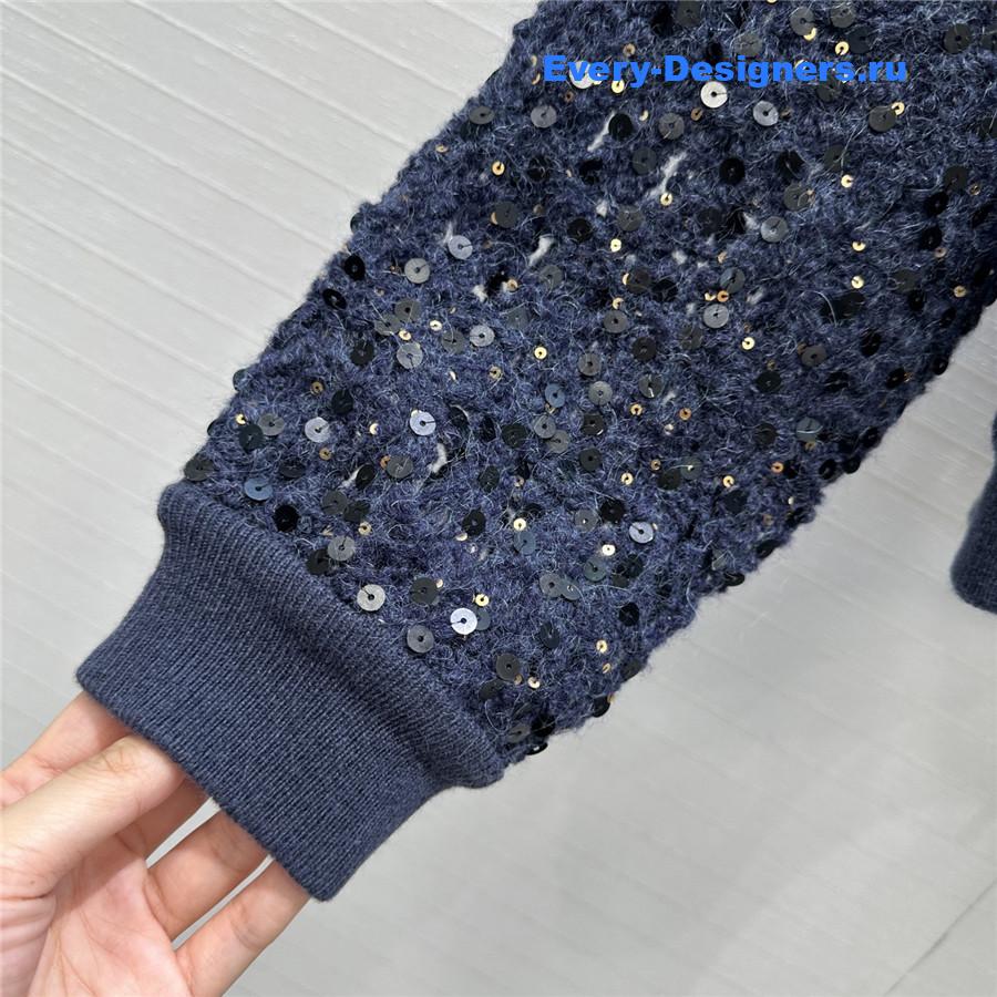 BC Dark Blue sequin-embellished Cardigan
