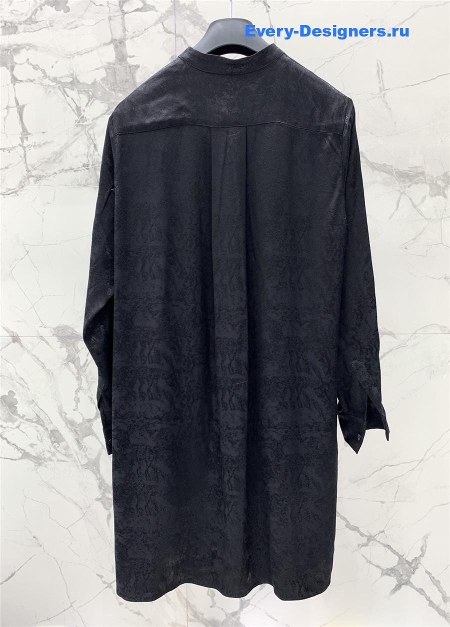 D10r forest jacquard pattern black shirt