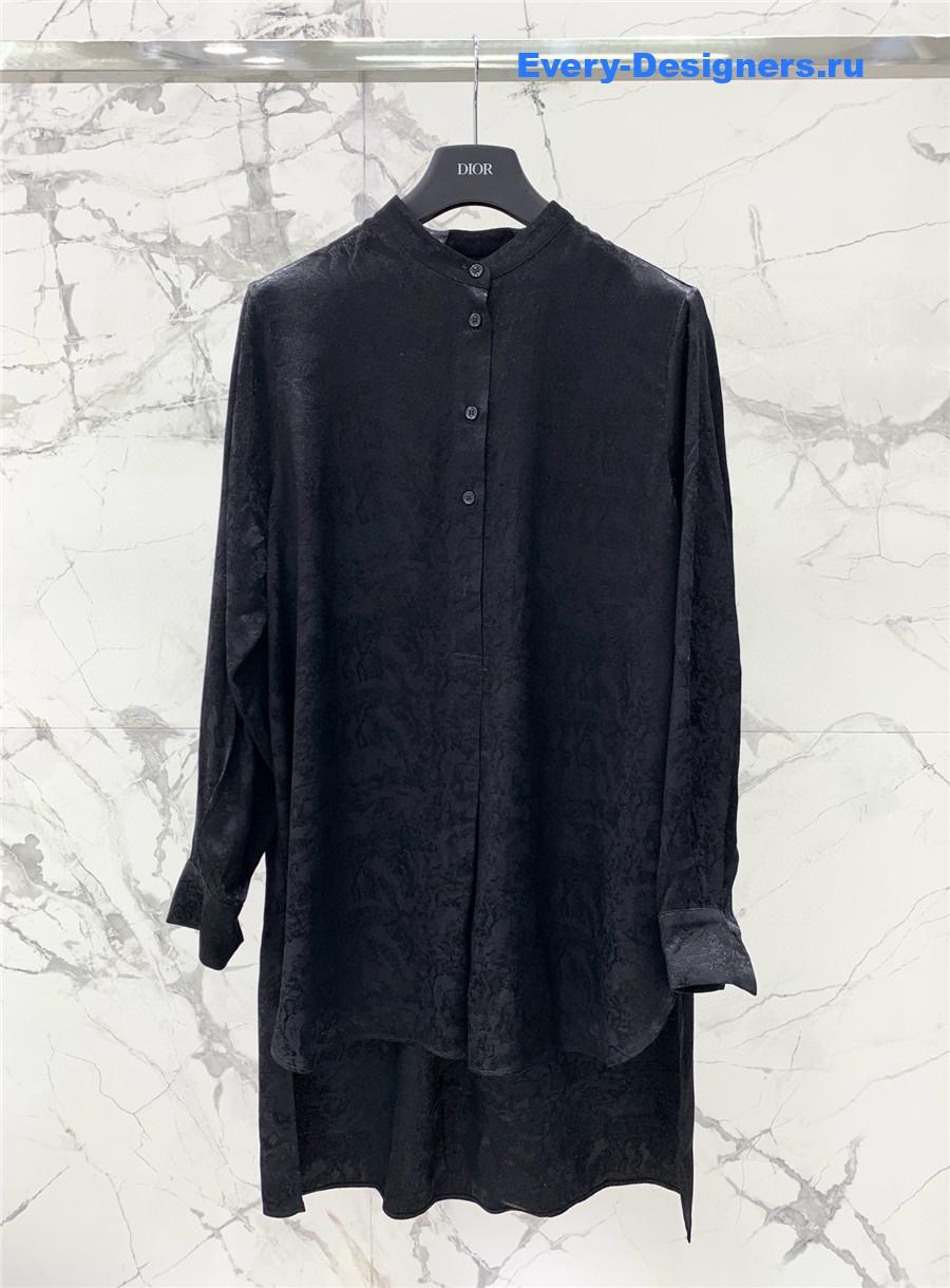 D10r forest jacquard pattern black shirt