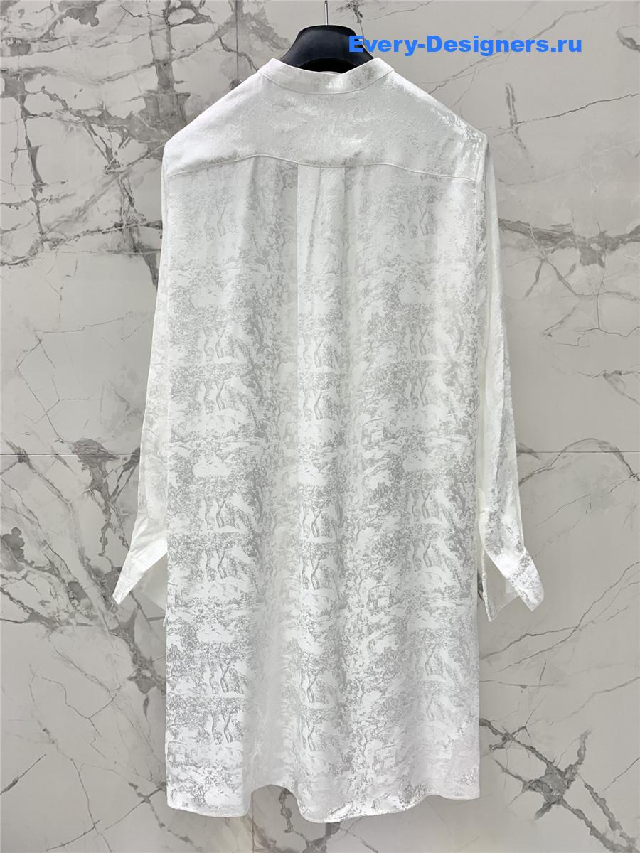 D10r forest jacquard pattern white shirt