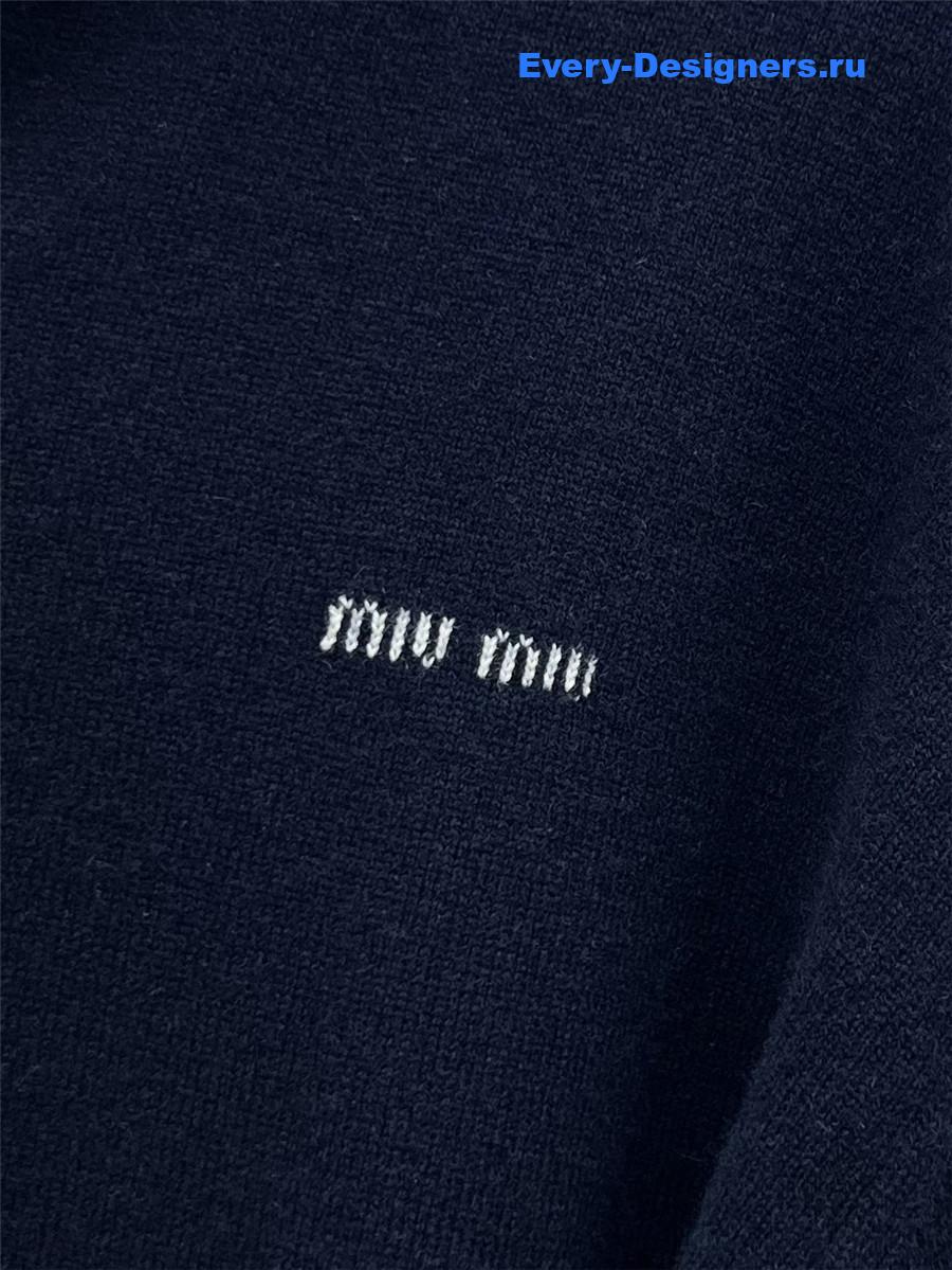 Miu Miu Cashmere Half-Zip Sweater