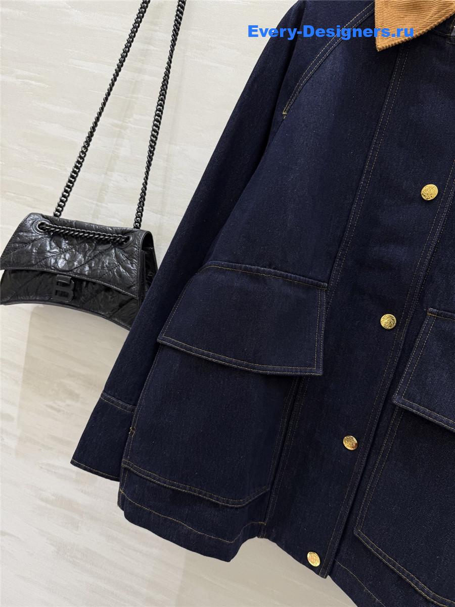 L0ew* patou workwear denim jacket in blue