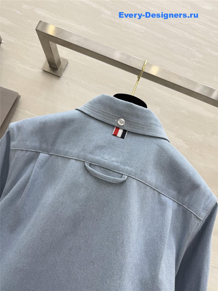 Thom Browne Classic Denim Cropped Shirt