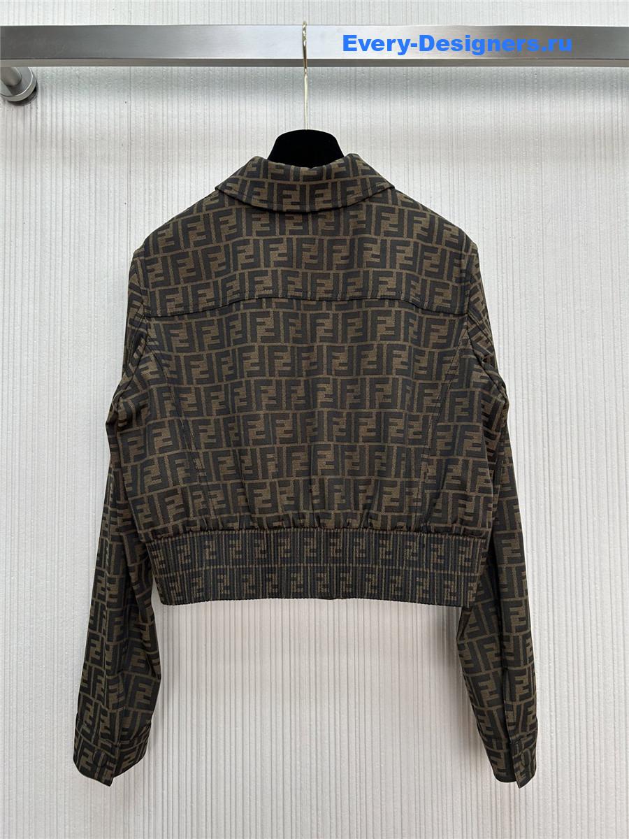 F**di ff lettering print denim suit