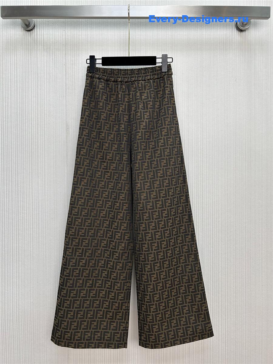 F**di ff lettering print denim suit