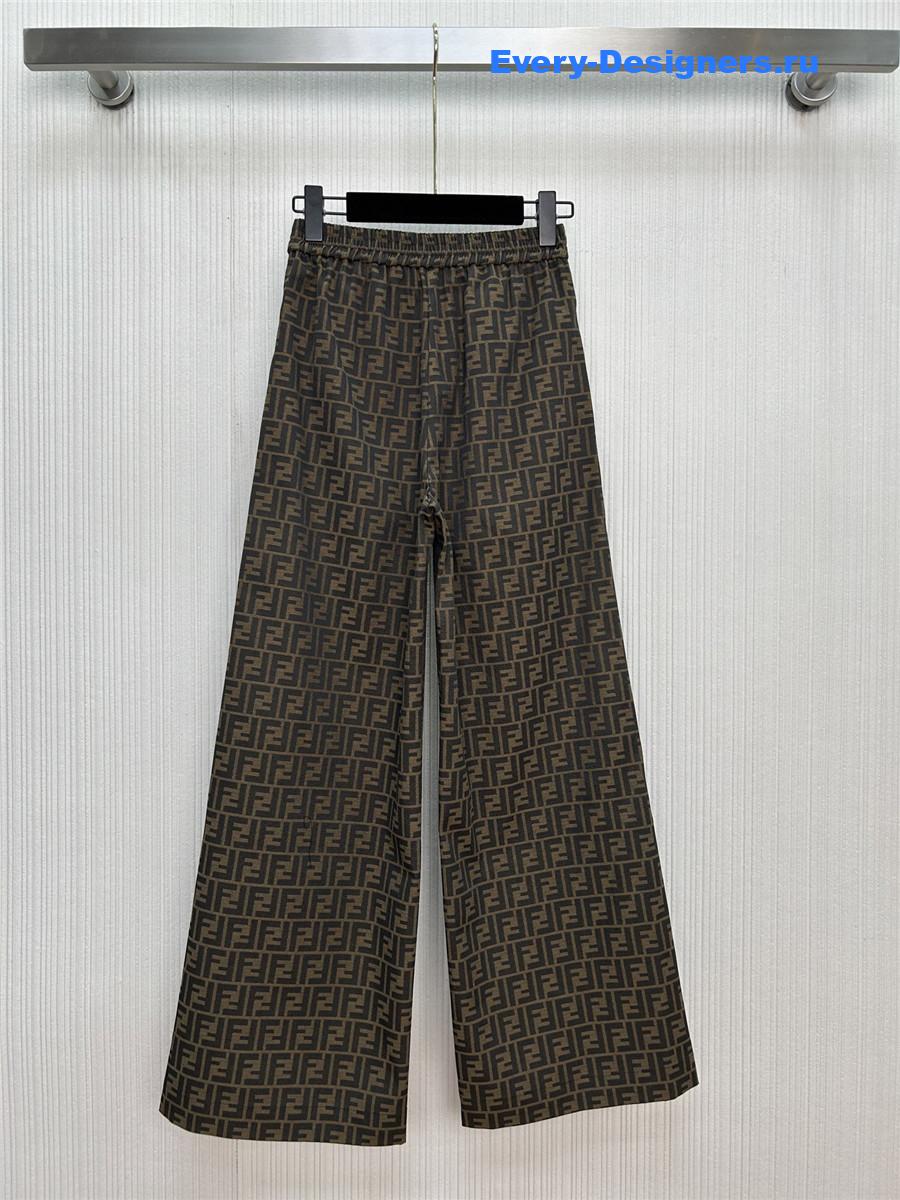 F**di ff lettering print denim suit