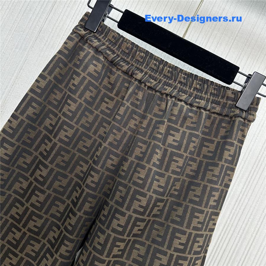 F**di ff lettering print denim suit