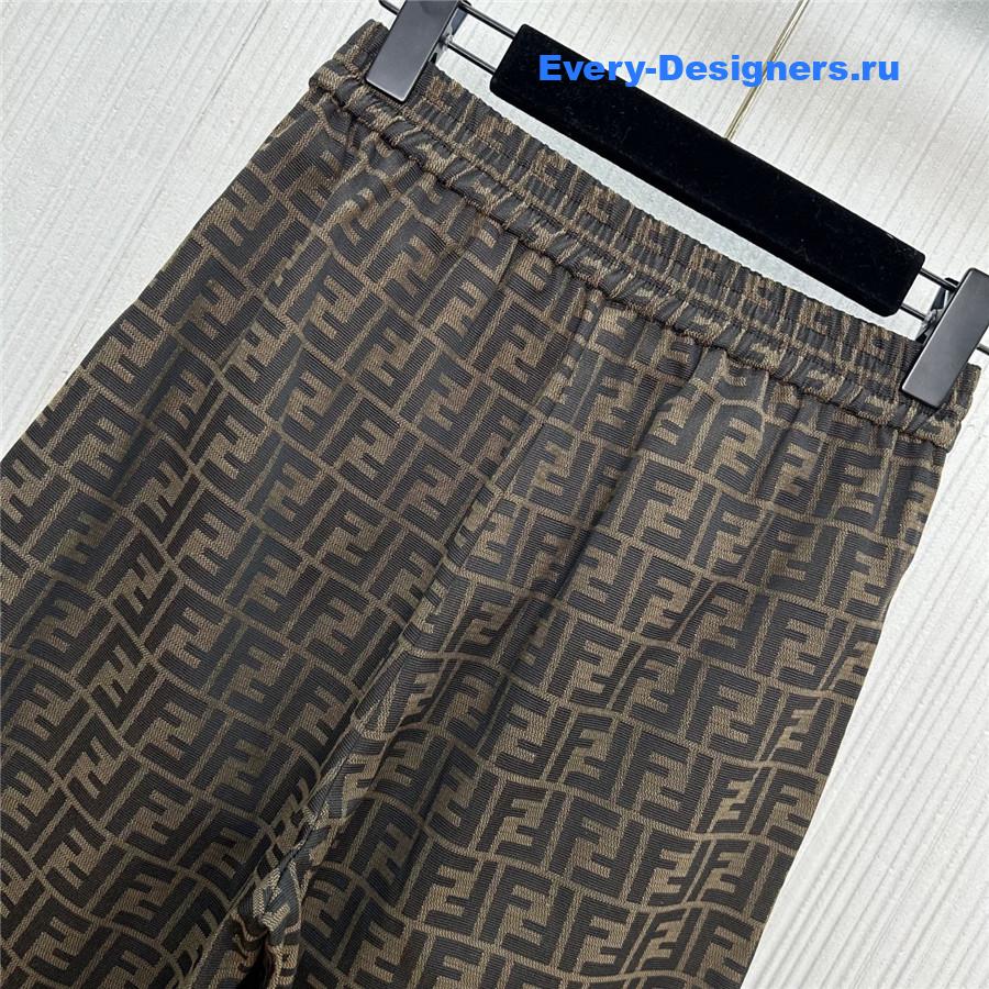 F**di ff lettering print denim suit