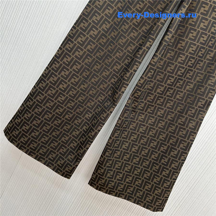 F**di ff lettering print denim suit