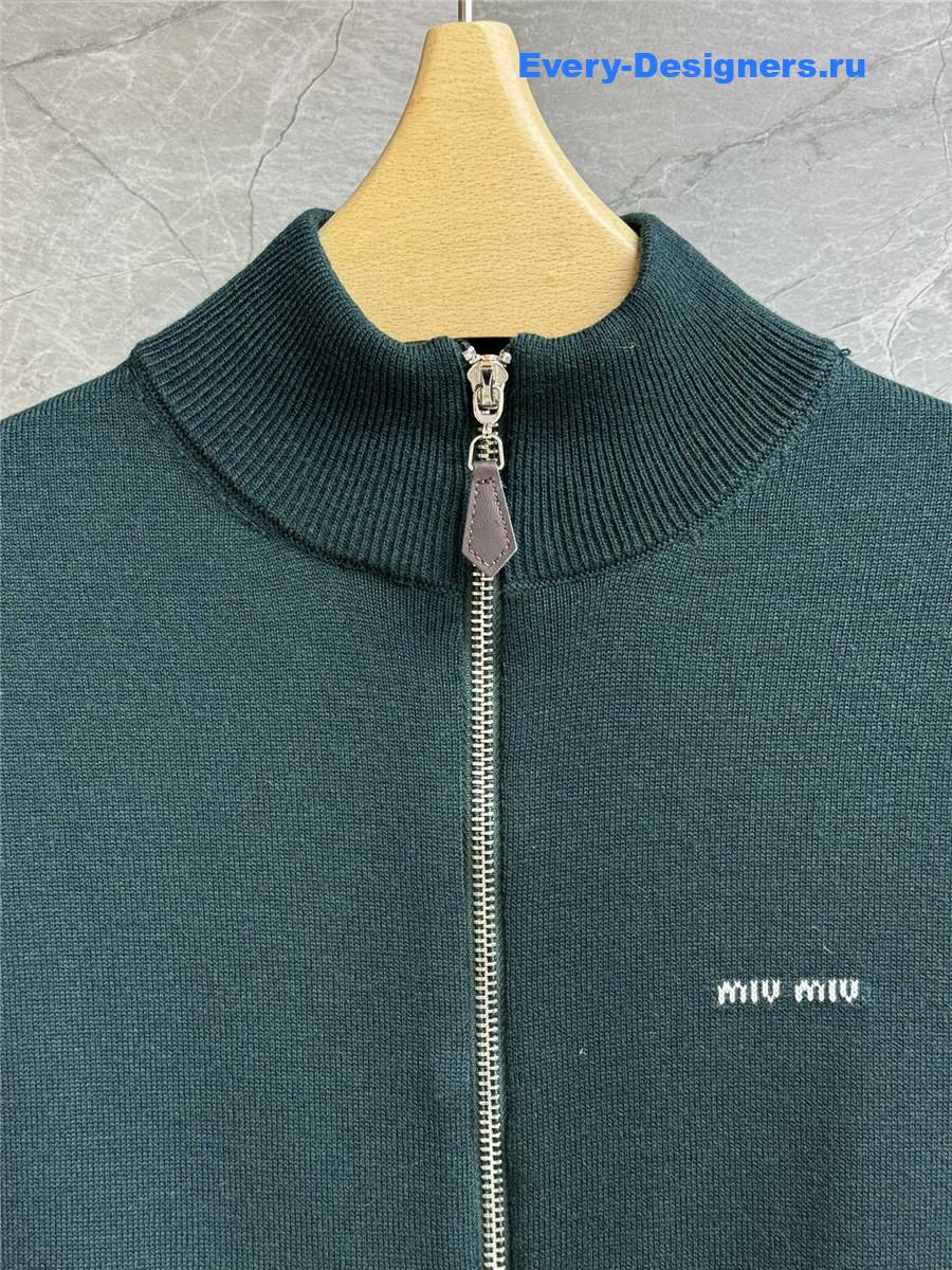 Miu Miu Green Knit Cardigan