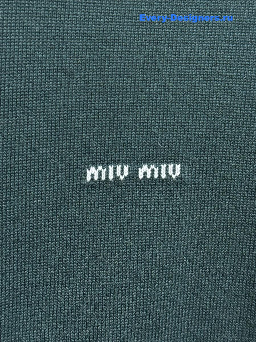 Miu Miu Green Knit Cardigan