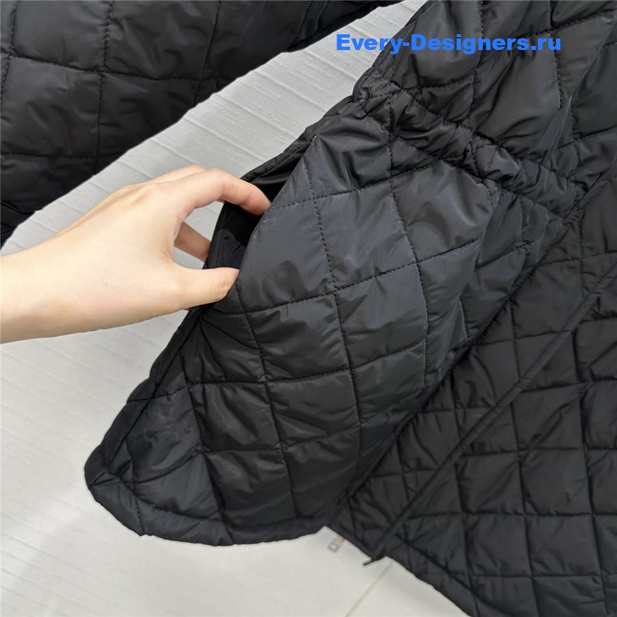 Pra*a black quilted re-nylon blouson jacket