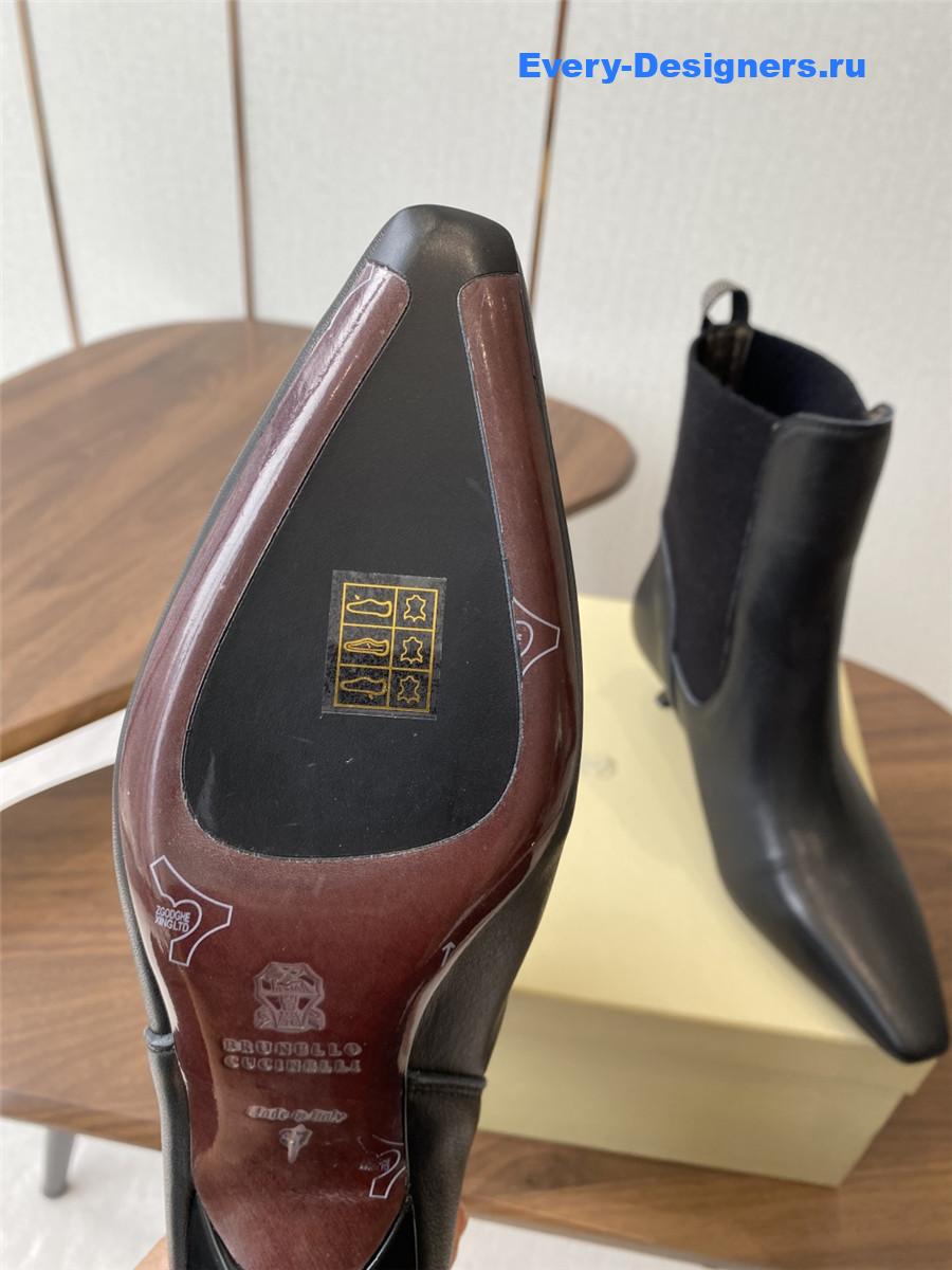 BC Black Suede Cashmere Kitten-Heel Ankle Boot