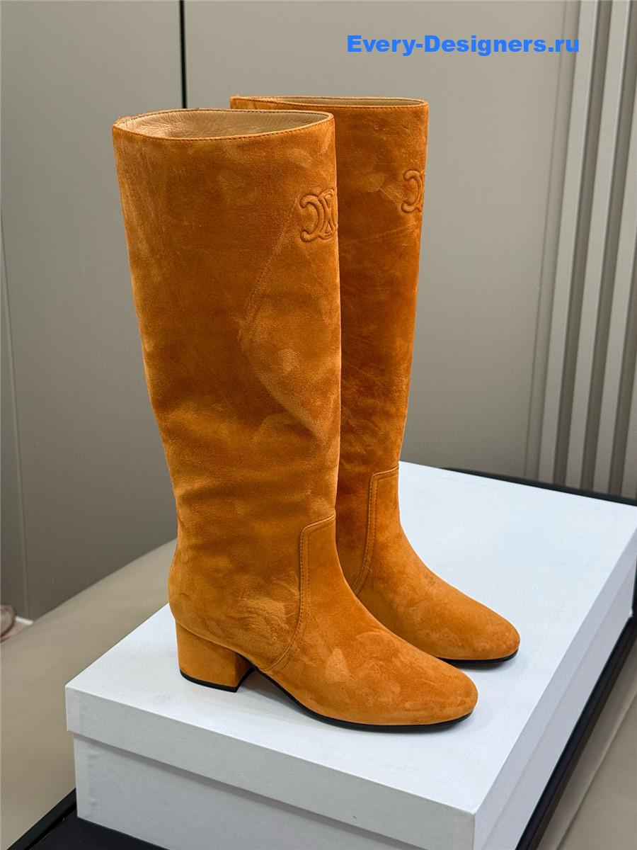 Ce1i*e triomphe brown suede high boots