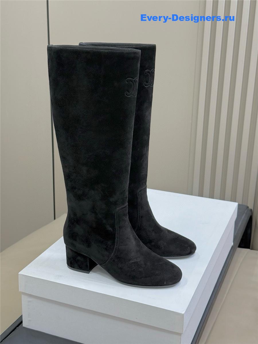 Ce1i*e triomphe black suede high boots