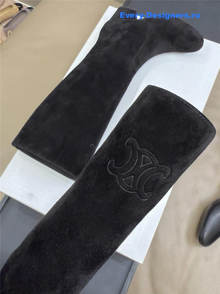 Ce1i*e triomphe black suede high boots