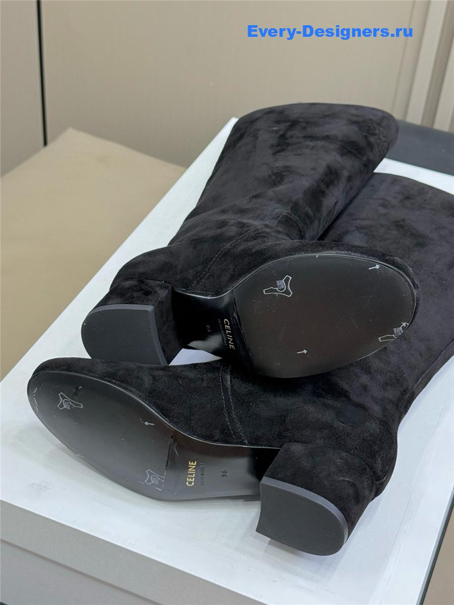 Ce1i*e triomphe black suede high boots