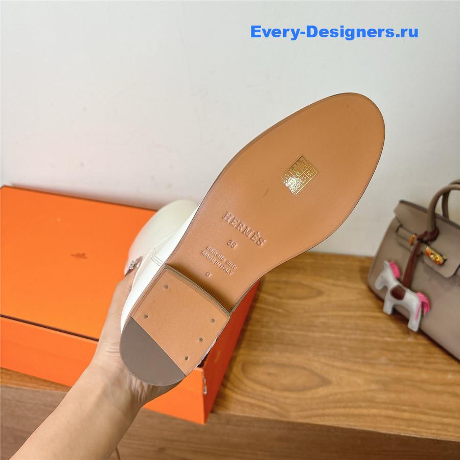 H**me5 white leather kelly jumping boots