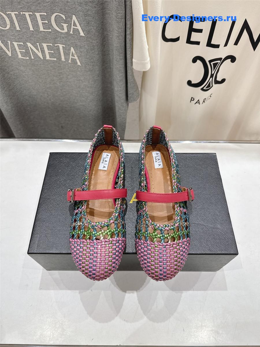 Alaia Flat Mesh Ballet Flats