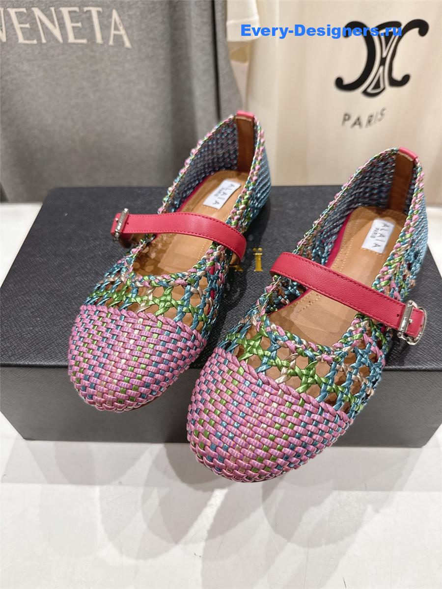 Alaia Flat Mesh Ballet Flats