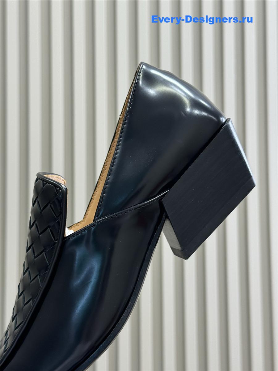 b0tt*ga Ven*ta black okinawa leather loafers