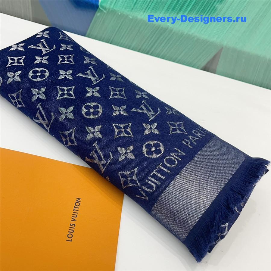 l0vis Vvtt0n monogram denim shawl scarf