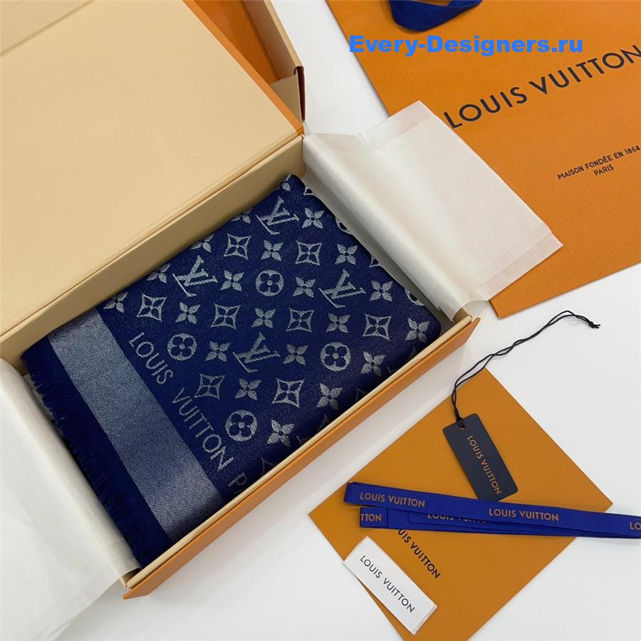 l0vis Vvtt0n monogram denim shawl scarf