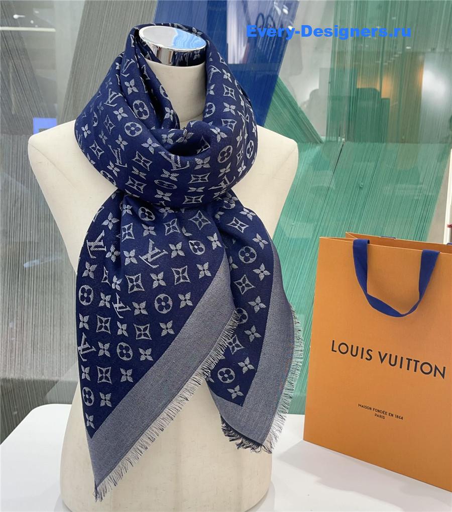 l0vis Vvtt0n monogram denim shawl scarf